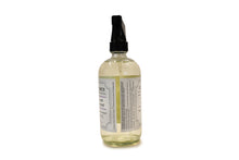Load image into Gallery viewer, Image of the side of the bottle. There is additional information on the bottle which says highlights of the product such as biodegradable, non-toxic, no dyes, not tested on animals. There is an ingredient list visible stating that there is Water, Alcohol ethoxylate, Alkyl polyglucoside, and natural essential oils.
