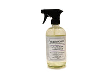 Load image into Gallery viewer, Front-facing image of the Lavender Harmony Natural Multi-Surface Cleaner. Lavender, orange, oregano, and western red cedarwood are the essential oils listed on the bottle.
