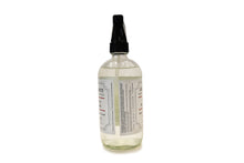 Load image into Gallery viewer, Side-facing image of the Twisted Rosemary Natural Multi-Surface Cleaner. There is additional information on the bottle which says highlights of the product such as biodegradable, non-toxic, no dyes, not tested on animals. There is an ingredient list visible stating that there is Water, Alcohol ethoxylate, Alkyl polyglucoside, and natural essential oils.

